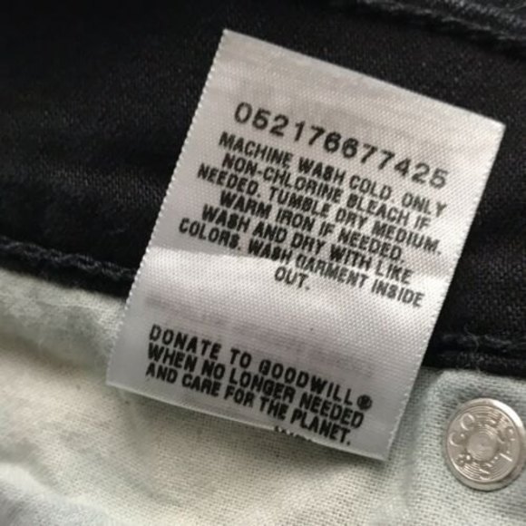 Levi's 512 Slimming Boot Cut Women Size 14 Black Denim Mid Rise Jeans Y2K Style - Picture 9 of 9